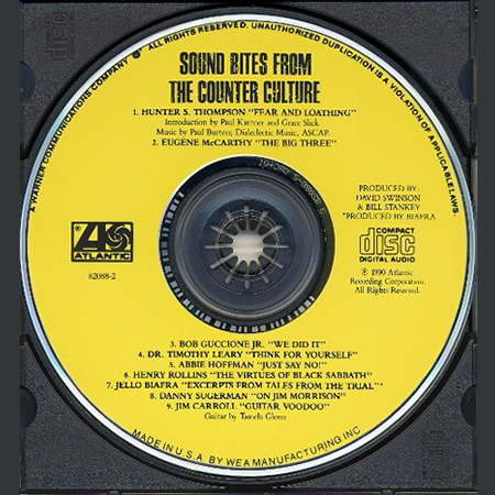CD disc for Sound Bites From The Counter Culture, 1990